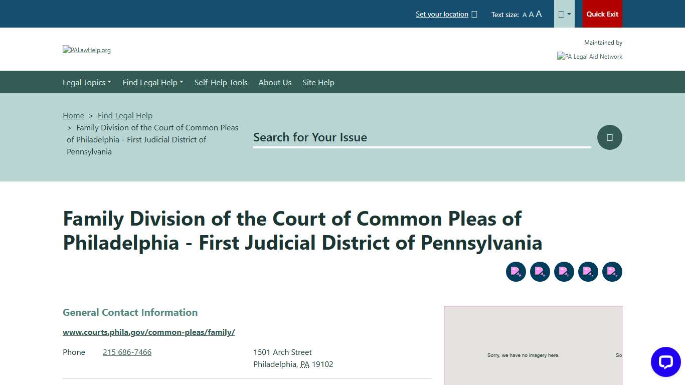 Family Division of the Court of Common Pleas of Philadelphia - First Judicial District of Pennsylvania PALawHELP.org - Your Online Guide to Legal Information and Legal Services in Pennsylvania